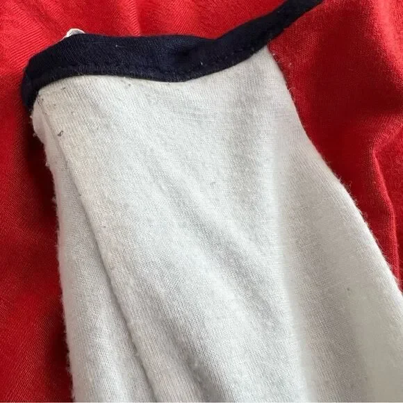 Three Dots Red, White, and Blue Color Block Hi Lo Dress size S - Picture 10 of 13